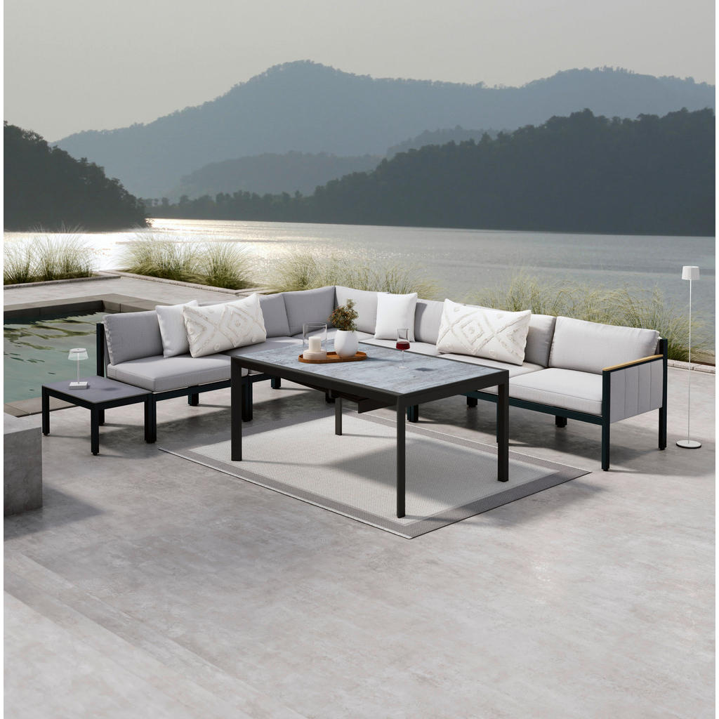 Thumbnail - Dieter Knoll Loungemittelteil, Anthrazit, Grau, Metall, Textil, Füllung: Schaumstoff, 80x73x76 cm, Loungemöbel