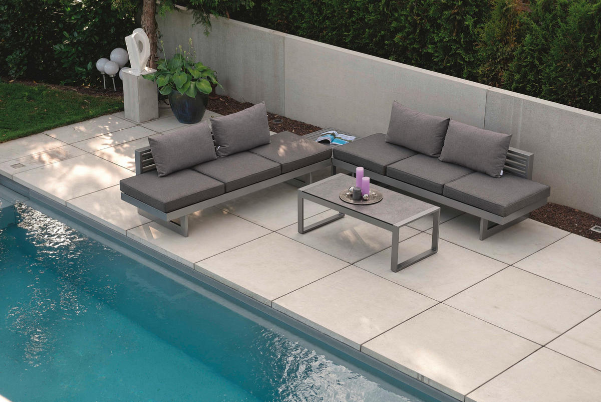 LOUNGEKISSEN   - Schieferfarben/Grau, Design, Textil (46/75cm) - Stern