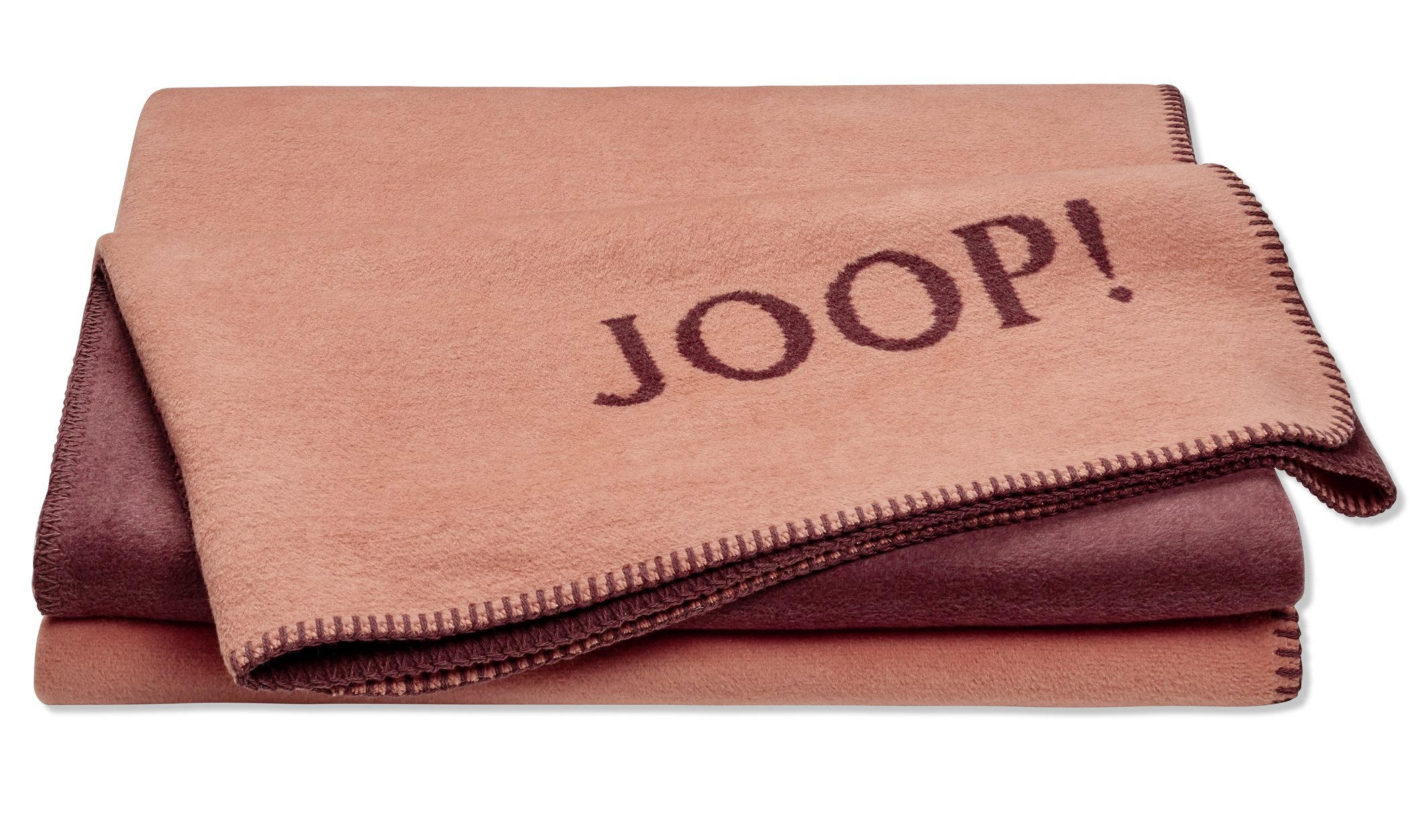 WOHNDECKE Uni Doubleface 150/200 cm  - Bordeaux/Orange, KONVENTIONELL, Textil (150/200cm) - Joop!