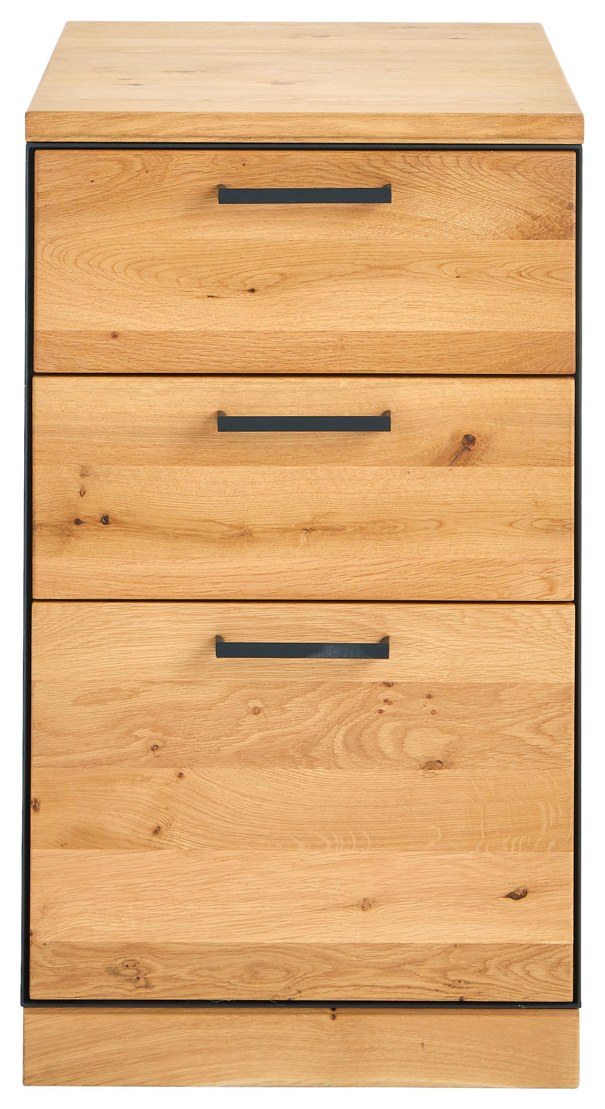 ANSTELLCONTAINER 43/75/70 cm  - Eichefarben/Anthrazit, Natur, Holz/Metall (43/75/70cm) - Linea Natura
