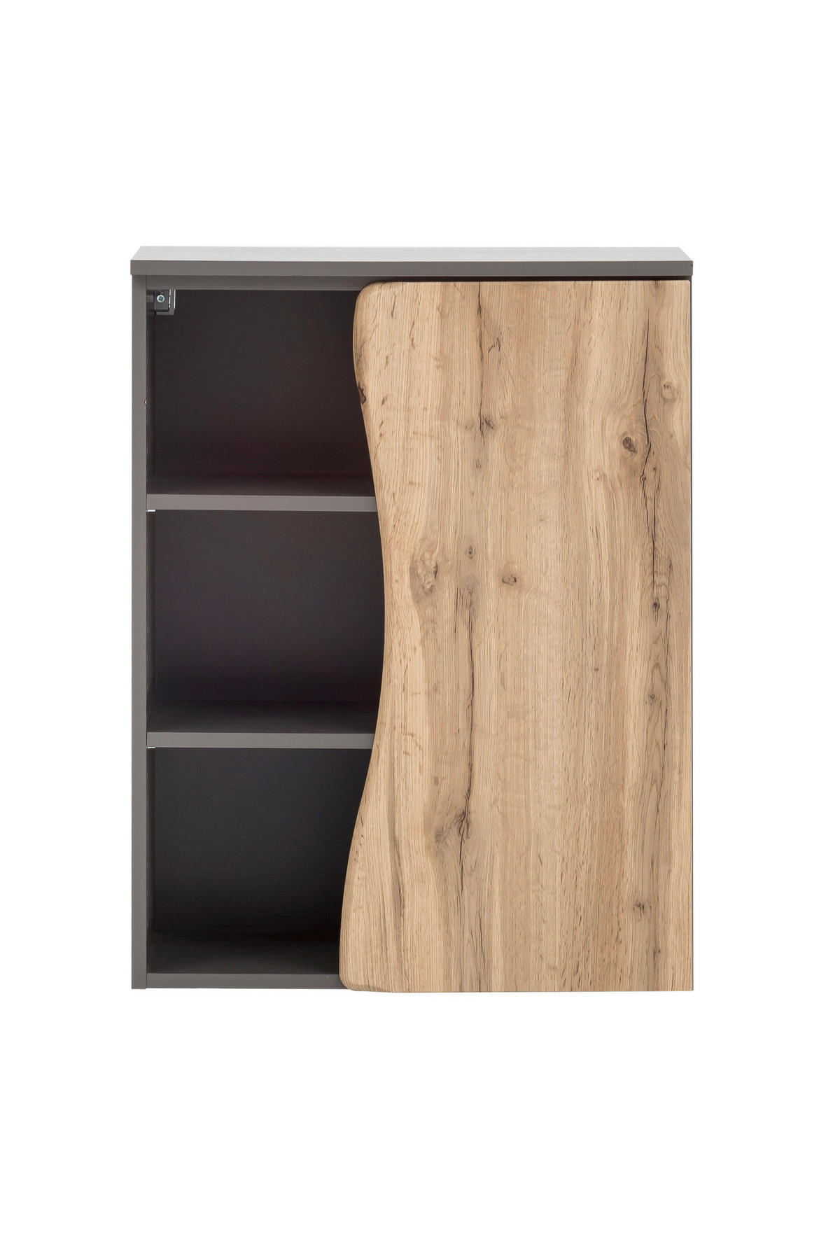 UNTERSCHRANK 60/79/35 cm   - Silberfarben/Eiche Wotan, Natur, Holzwerkstoff/Kunststoff (60/79/35cm) - Xora