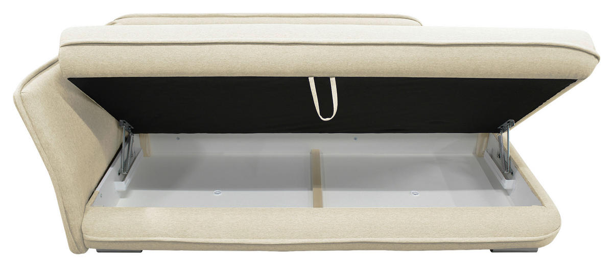 LIEGE Flachgewebe Creme  - Silberfarben/Creme, Design, Kunststoff/Textil (107/84/99/224cm) - MID.YOU