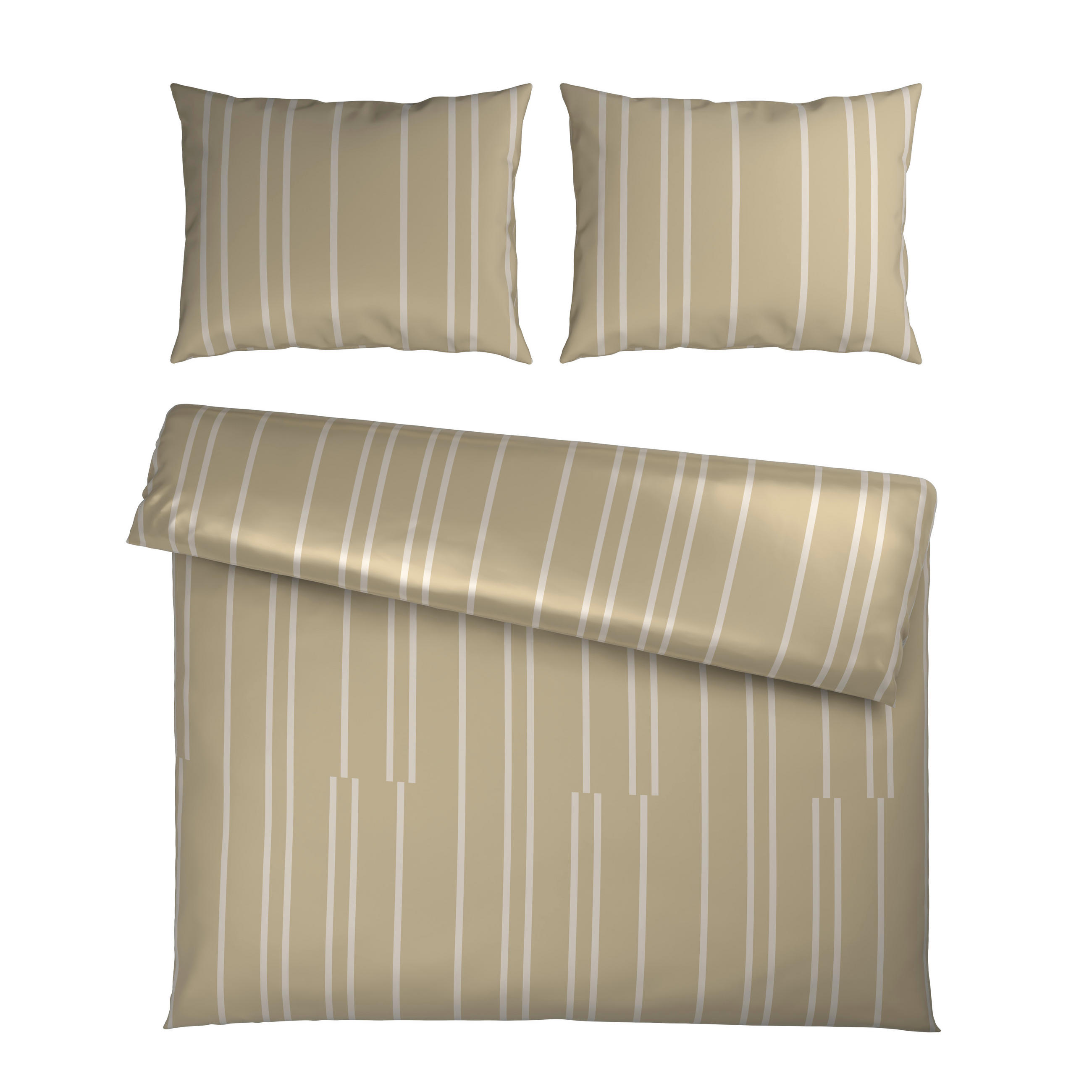 BETTWÄSCHESET Satin 200/210 cm  65 cm/100 cm  - Beige, Design, Textil (200/210cm) - Dieter Knoll