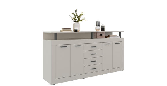SIDEBOARD in 195/88/38 cm - Kaschmir/Anthrazit, Basics, Holzwerkstoff/Kunststoff (195/88/38cm) - Xora