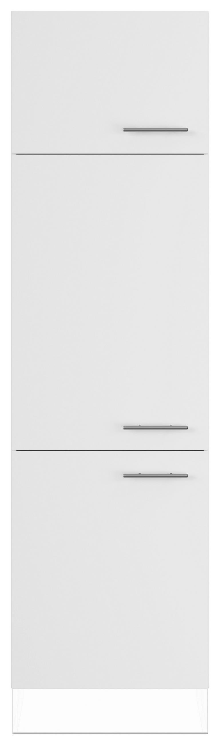 GERÄTEUMBAUSCHRANK 60/220,6/57,6 cm  in Weiß  - Edelstahlfarben/Weiß, Basics, Holzwerkstoff/Metall (60/220,6/57,6cm) - Impuls