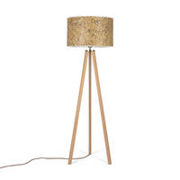 STEHLEUCHTE  50/150/50 cm   - Blau/Eiche Bianco, Basics, Naturmaterialien/Holz (50/150/50cm)