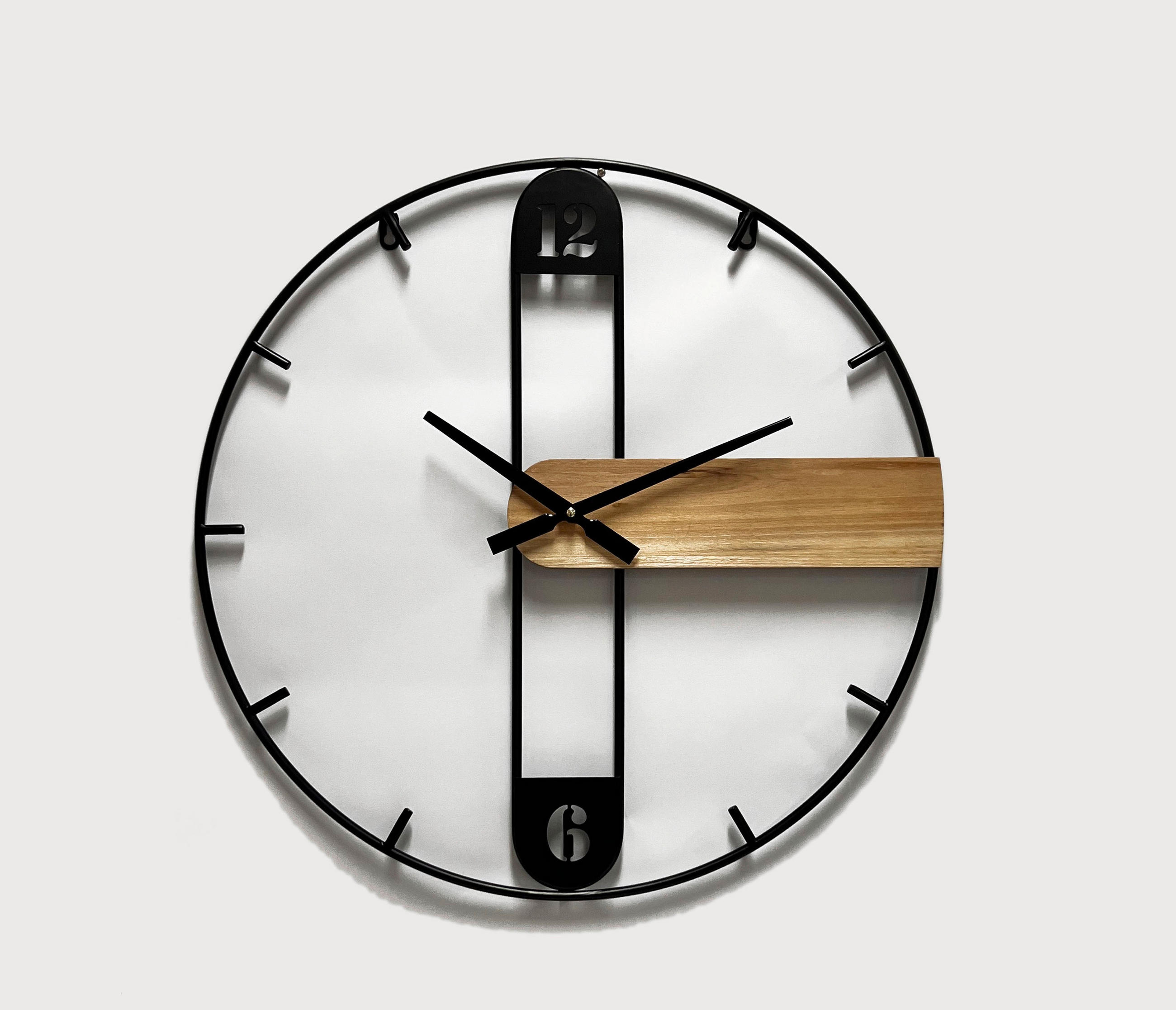 NÁSTENNÉ HODINY, čierna, 60/3/60 cm - čierna, Design, kov (60/3/60cm)