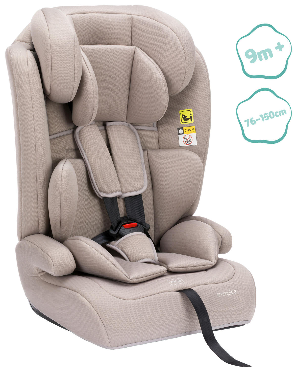 KINDERAUTOSITZ   - Beige, Basics, Kunststoff/Textil (73/44/48cm) - Jimmylee