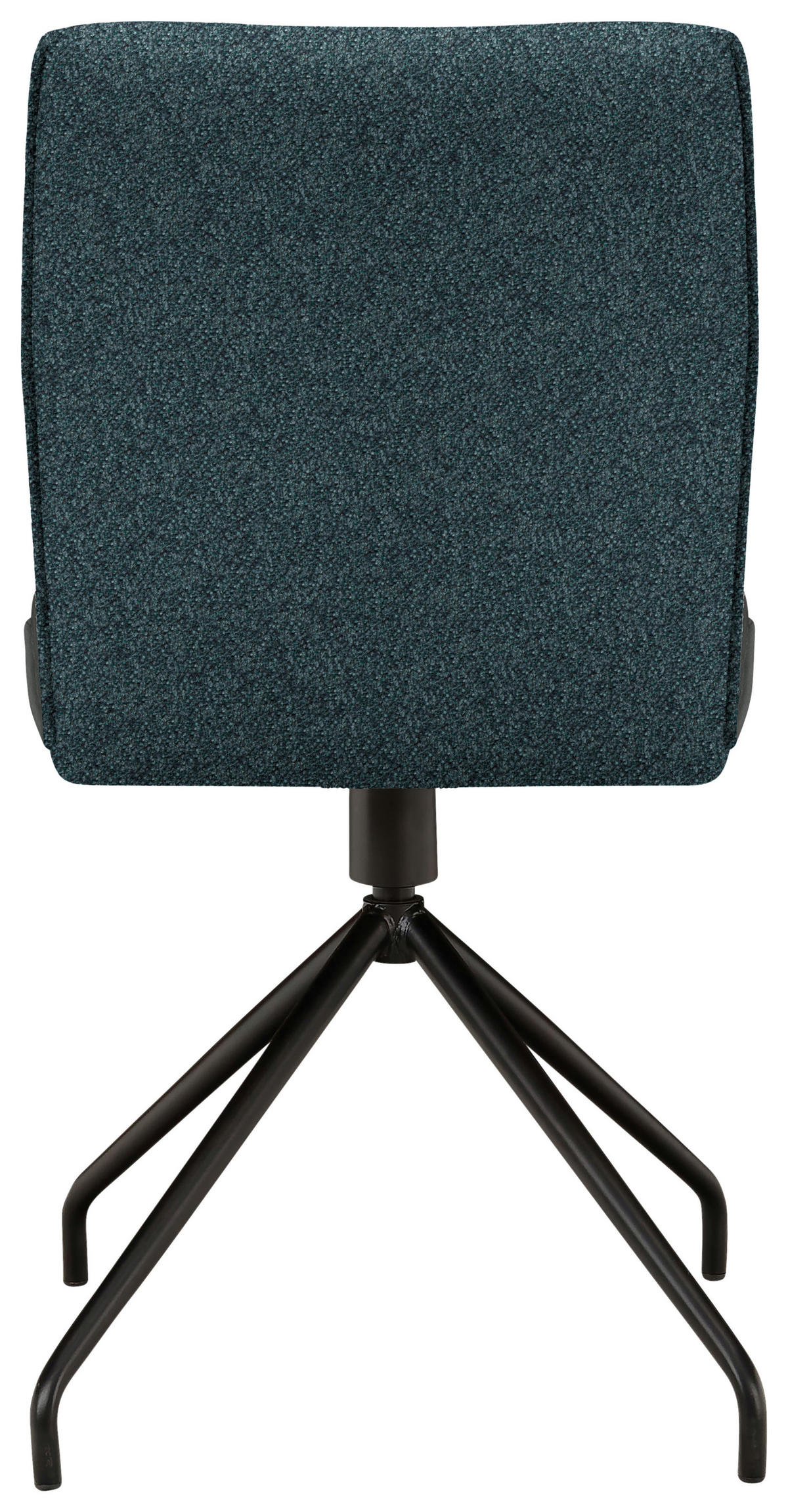 STUHL  in Stahl Webstoff, Mikrofaser Metall, Textil  - Graublau/Schwarz, Design, Textil/Metall (49/91/60cm) - Moderano