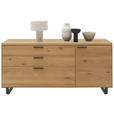 KOMMODE  in 181,9/74,5/45,2 cm  - Wildeiche/Schwarz, Design, Holz/Metall (181,9/74,5/45,2cm) - Valnatura