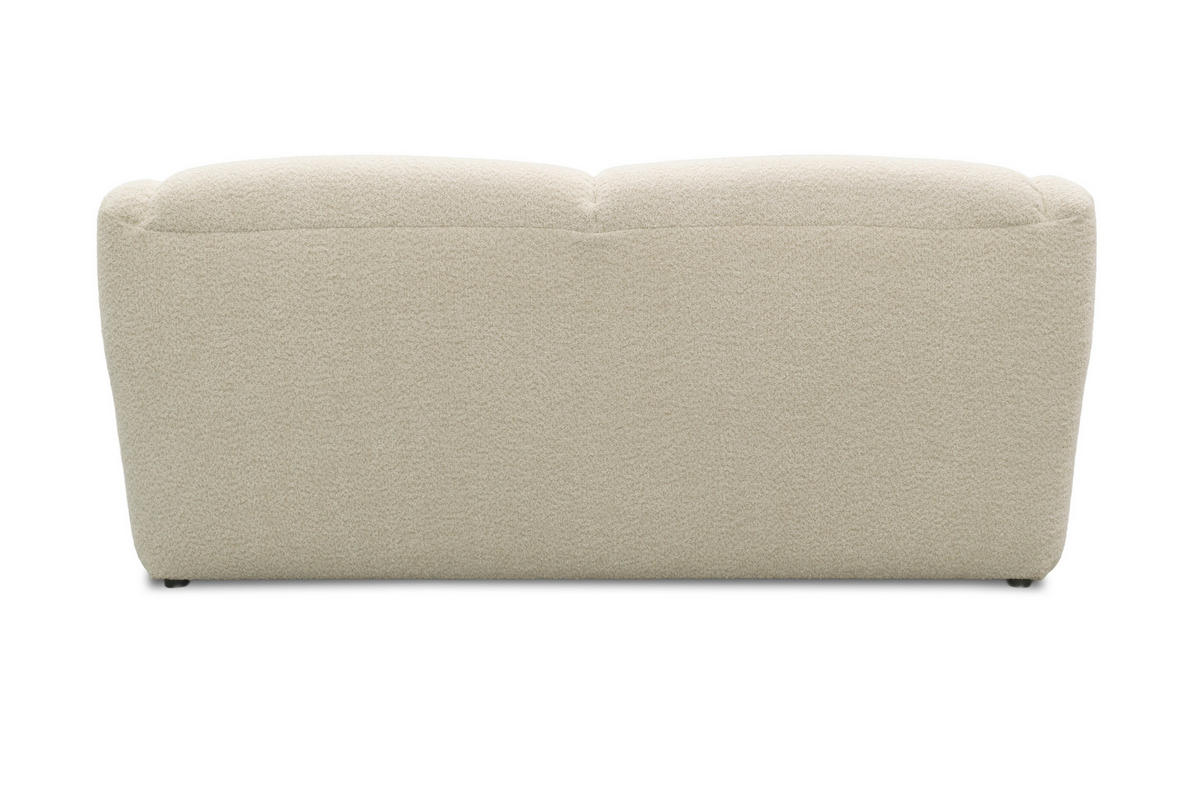 3-SITZER-SOFA 100 034 Chenille Creme  - Creme/Schwarz, MODERN, Kunststoff/Textil (197/82/93cm) - Livetastic