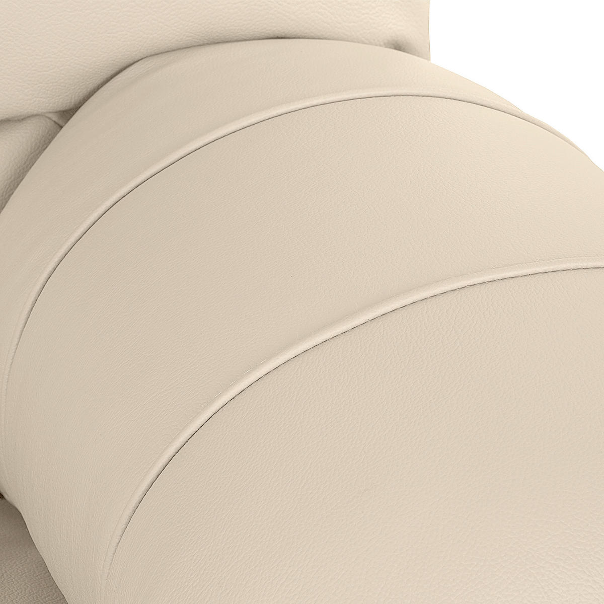 2-SITZER-SOFA in Echtleder Beige  - Beige/Schwarz, Design, Leder/Kunststoff (150/92/85cm) - Livetastic