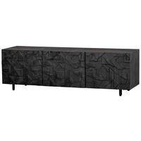 LOWBOARD Counter  in 160/50/45 cm  - Schwarz, Design, Holz (160/50/45cm) - Livetastic