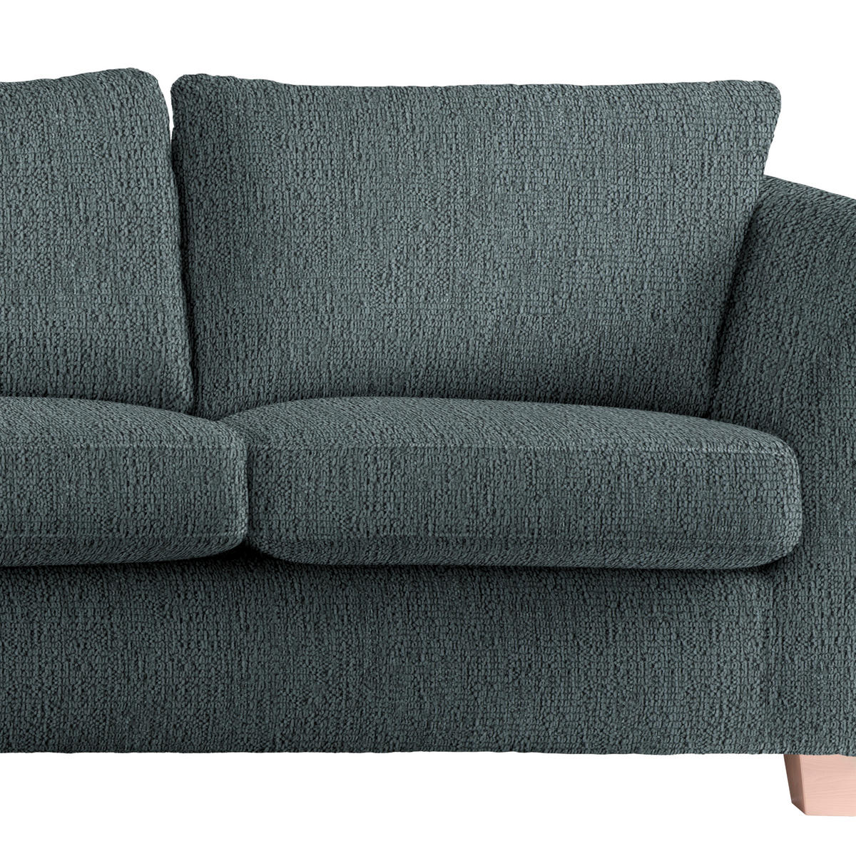 2-SITZER-SOFA in Chenille Dunkelgrau  - Dunkelgrau/Naturfarben, Holz/Textil (190/70-85/95cm) - MID.YOU