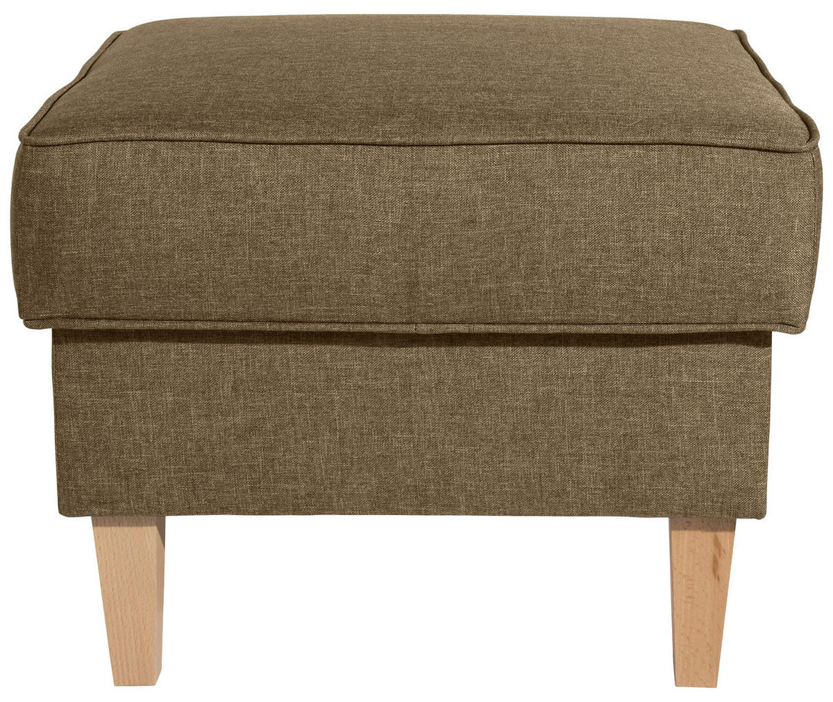 HOCKER in Textil Sandfarben  - Sandfarben/Buchefarben, Design, Holz/Textil (53/45/53cm) - Max Winzer