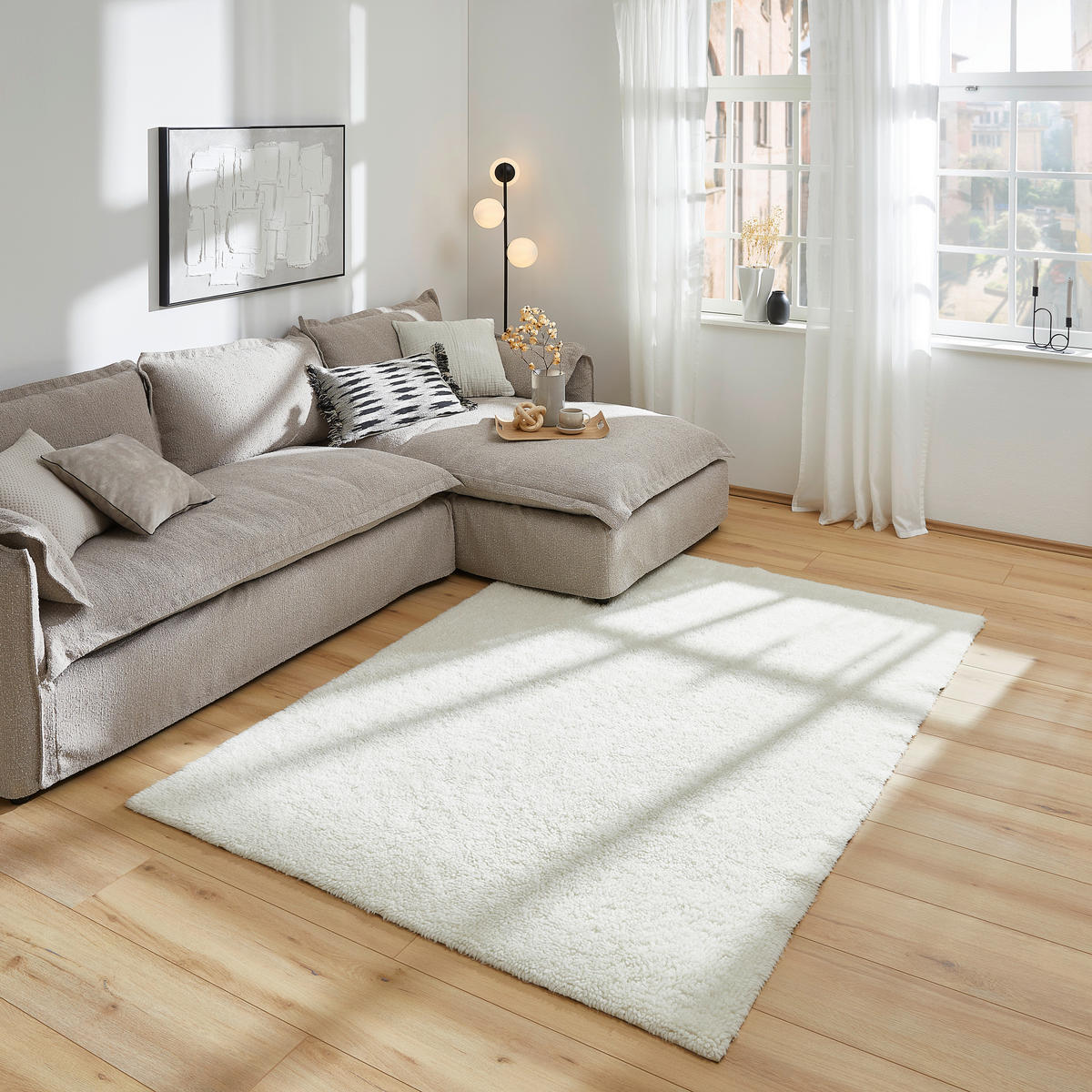 RUČNĚ TKANÝ KOBEREC, 80/150 cm, přírodní barvy - přírodní barvy, Basics, textil (80/150cm) - Linea Natura