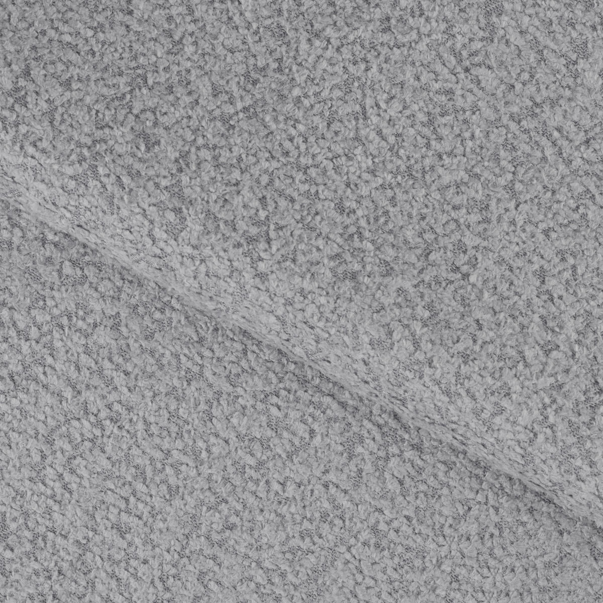 ECKSOFA FERUCCE Grau Teddystoff Bettkasten, Kopfteilverstellung  - Schwarz/Grau, Design, Textil/Metall (276/200cm) - MID.YOU