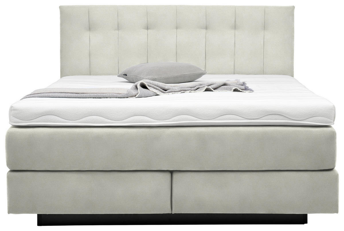 BOXSPRINGBETT 160/200 cm  in Naturfarben  - Schwarz/Naturfarben, Design, Holzwerkstoff/Kunststoff (160/200cm) - Beldomo - Sleep