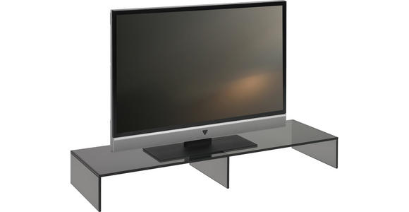 TV-AUFSATZ in Grau  - Grau, Design, Glas (110/14/35cm) - Xora