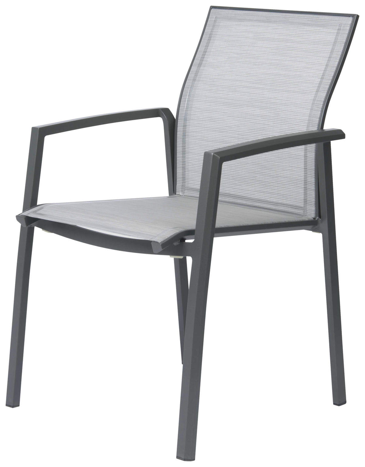 STAPELSESSEL Aluminium Anthrazit, Silberfarben  - Anthrazit/Silberfarben, Design, Textil/Metall (58/90/61cm) - Stern