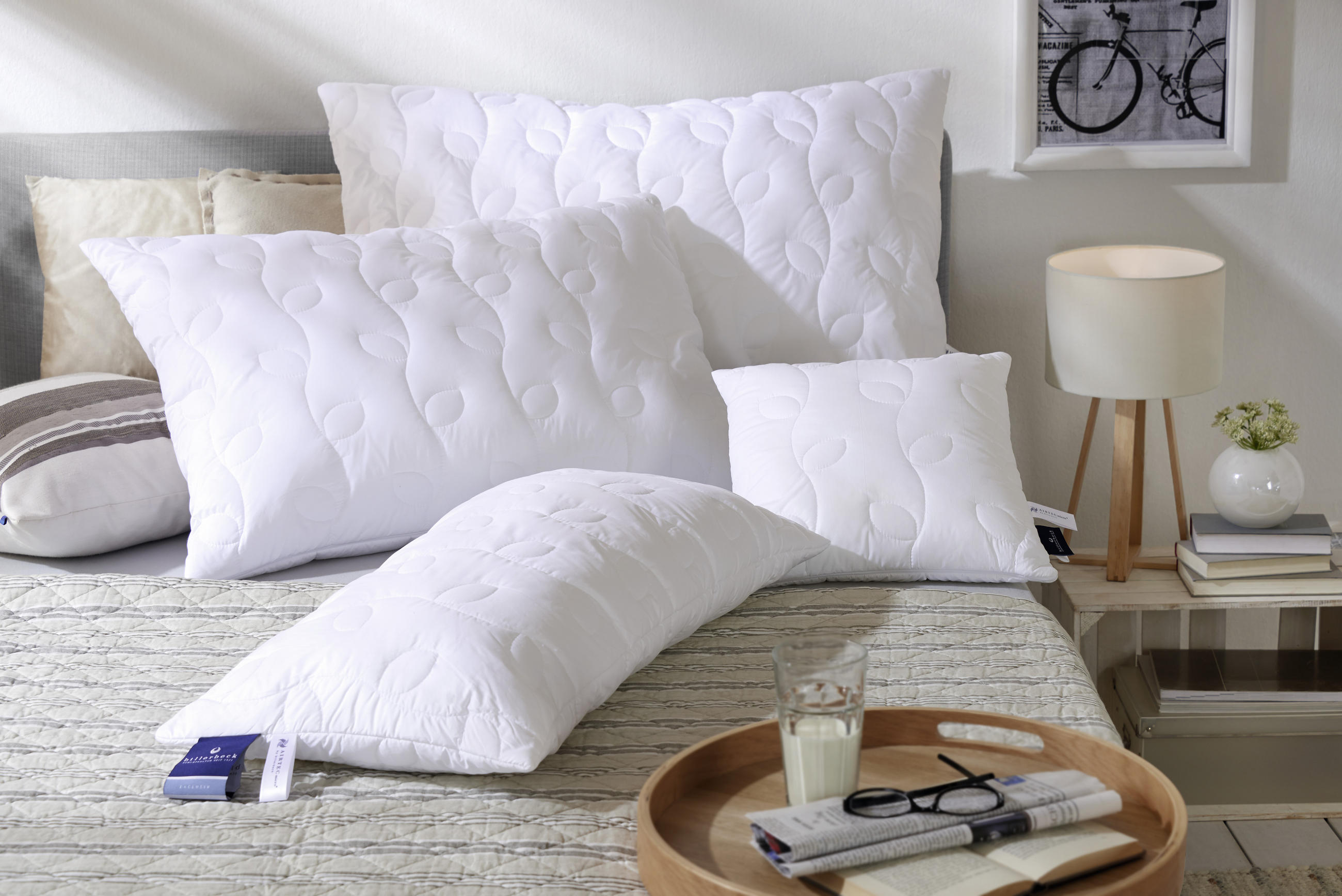 POLŠTÁŘ POD HLAVU, 40/60 cm - bílá, Basics, textil (40/60cm) - Billerbeck