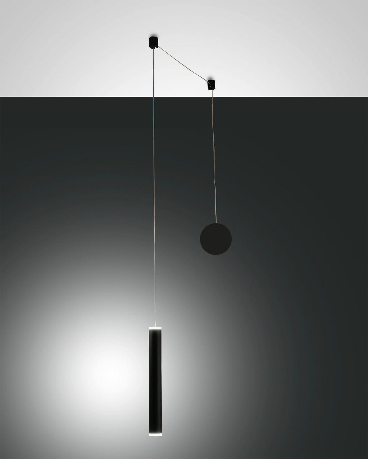 LED-PENDELLEUCHTE PRADO 3,7/500 cm   - Schwarz, Design, Metall (3,7/500cm) - Fabas Luce