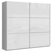 ORMAR S KLIZNIM VRATIMA - bijela, Design, drvni materijal/metal (220/209,7/61,2cm) - Carryhome