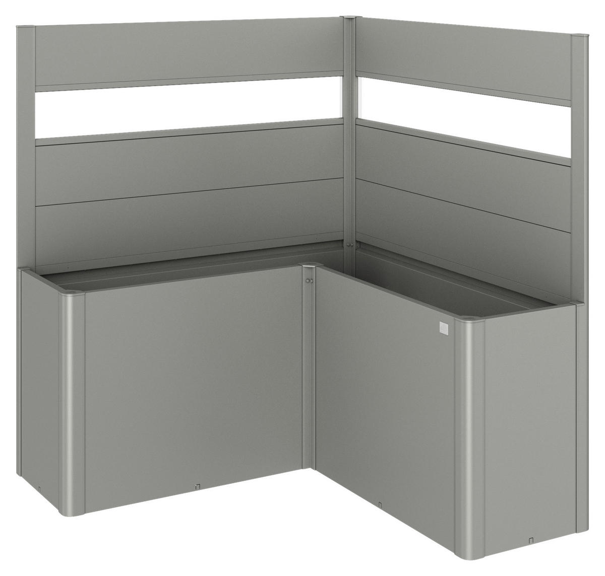 SICHTSCHUTZ ohne Hochbeet - Grau, Basics, Kunststoff/Metall (152/91/152cm) - Biohort