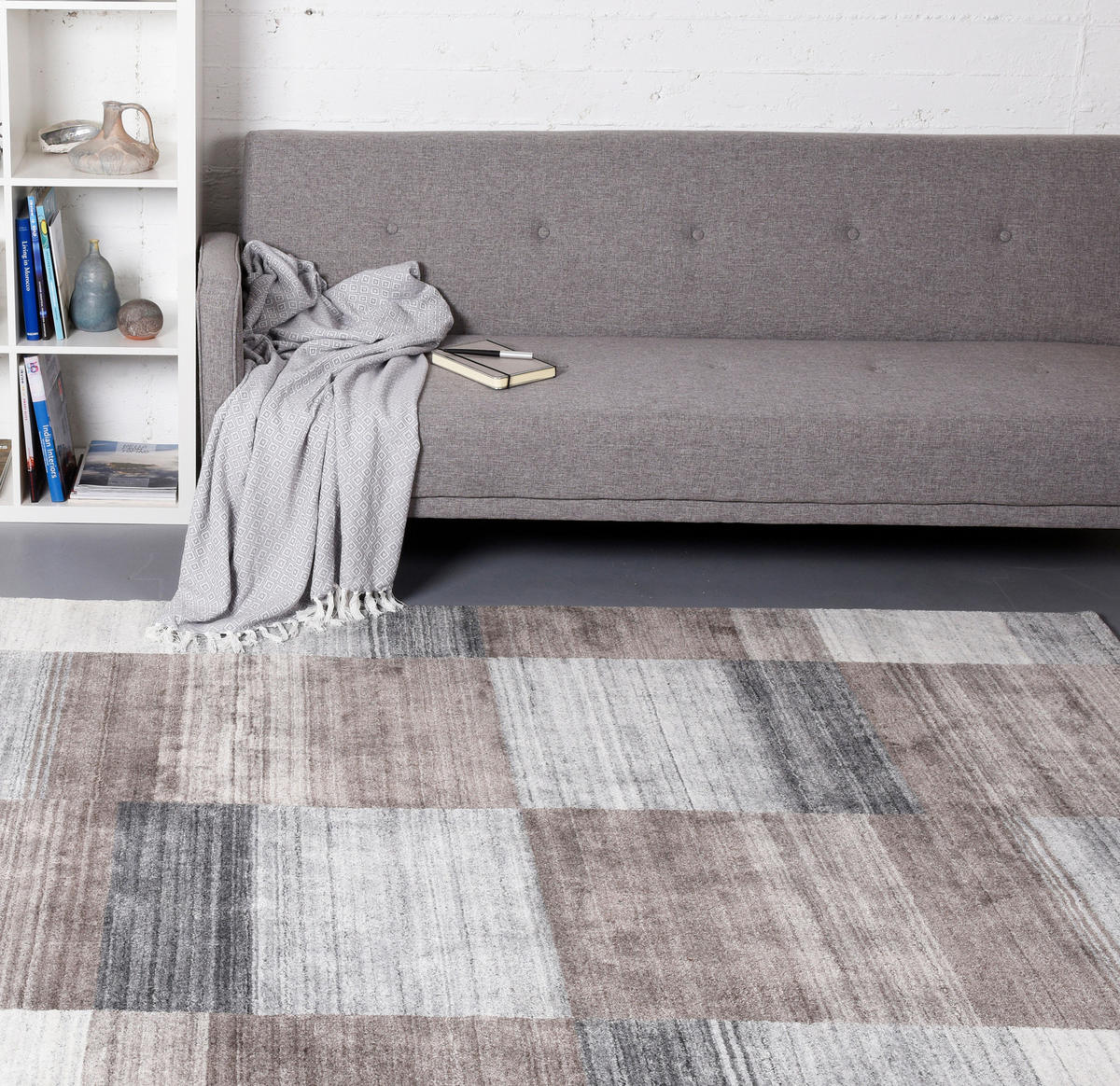 ROČNO TKANA PREPROGA  140/200 cm  tkano  barve kapučina  - barve kapučina, Basics, tekstil (140/200cm)