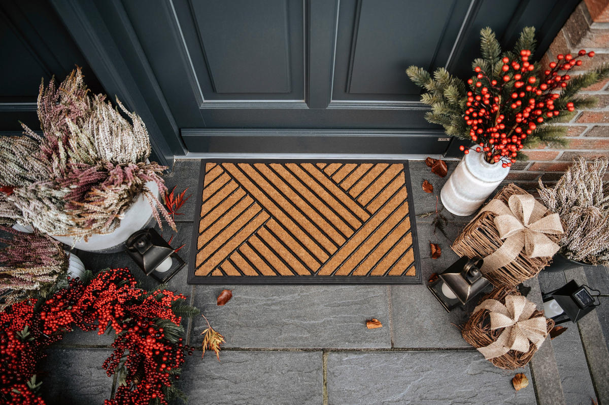 KOKOSMATTE  45/75 cm  Schwarz, Hellbraun  - Hellbraun/Schwarz, Basics, Naturmaterialien/Kunststoff (45/75cm) - Hanse Home