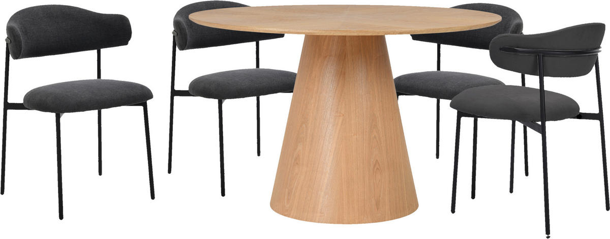 ESSTISCH in Holz, Holzwerkstoff  - Eichefarben, Design, Holz/Holzwerkstoff (120/76cm) - MID.YOU