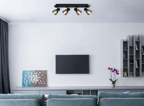 SPOTLIGHT Claude 50/7/15,5 cm   - svart, Design, metall/glas (50/7/15,5cm) - Globo