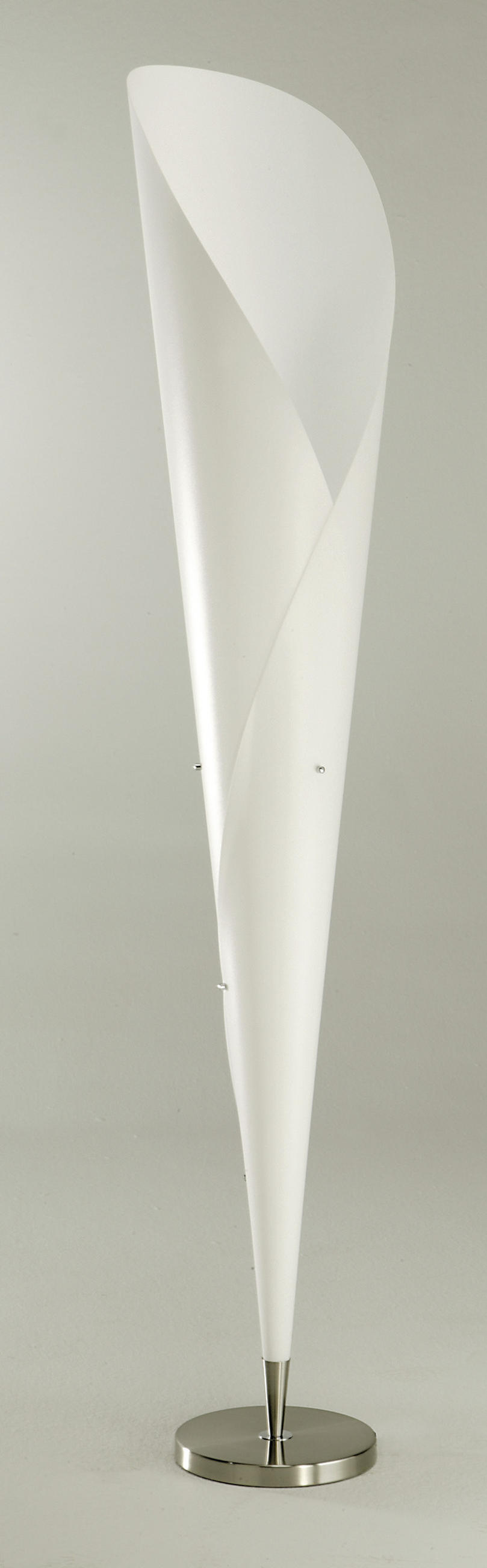 STEHLEUCHTE 30/162 cm    - Chromfarben/Weiß, KONVENTIONELL, Kunststoff/Metall (30/162cm) - Näve