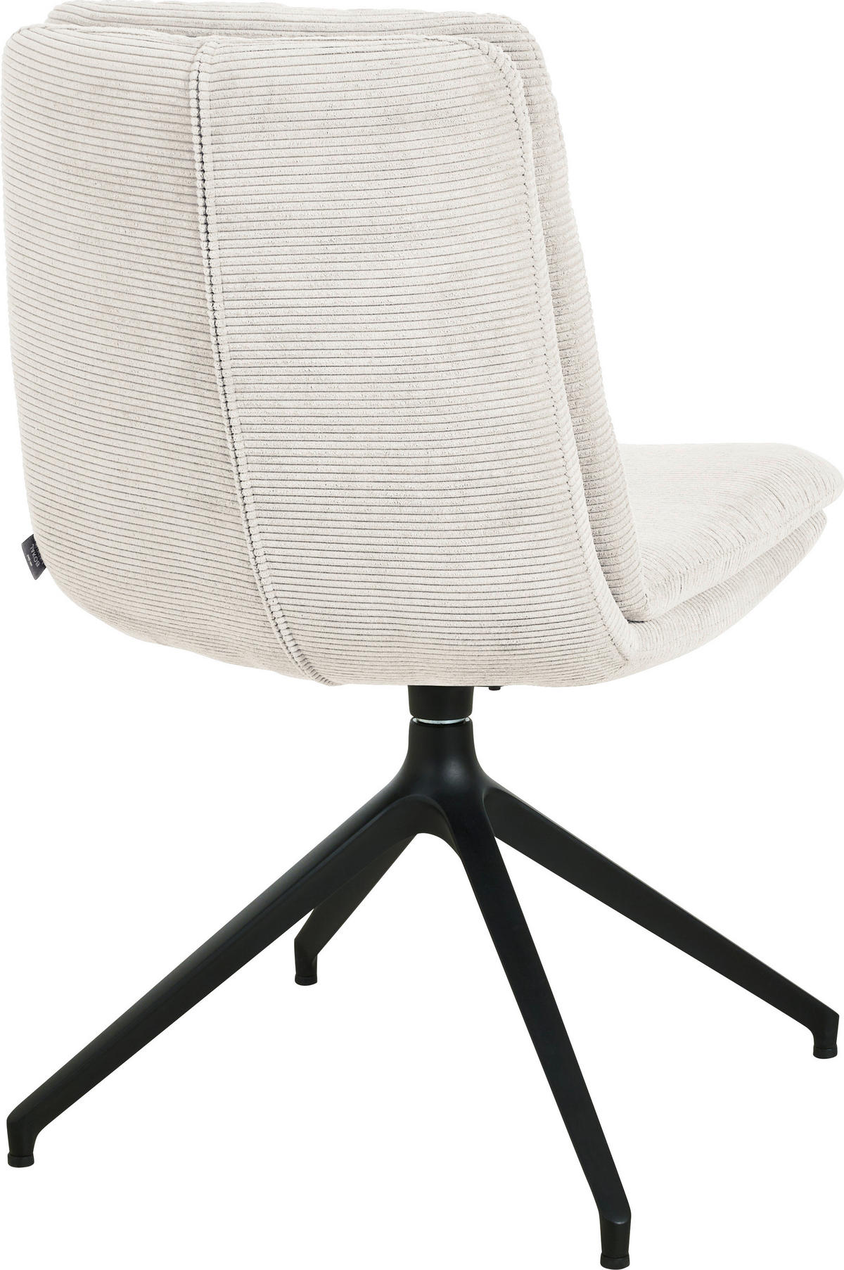 STUHL  in Cord  - Weiss/Schwarz, Design, Textil/Metall (49/90/68cm) - Johann Jakob
