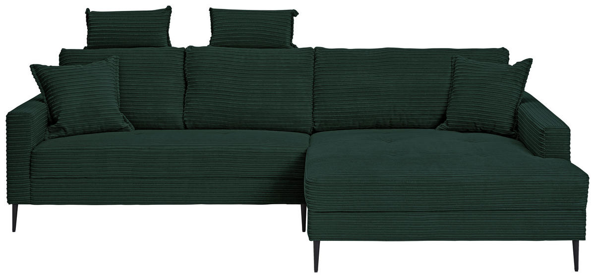 Freisteller von Carryhome ECKSOFA Dunkelgrün Cord.