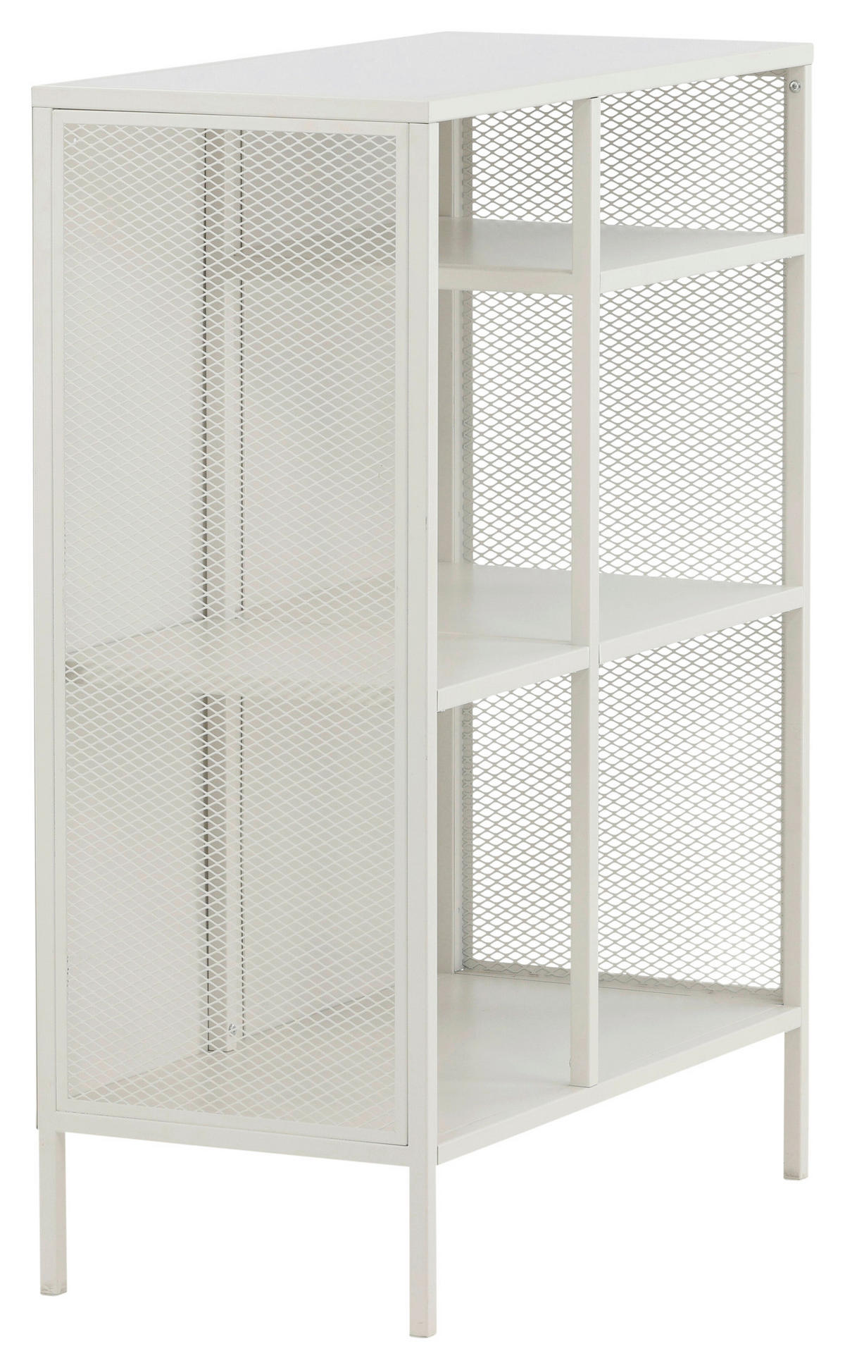 BÜCHERWAND Weiß  - Weiß, Design, Metall (80/110/40cm) - Livetastic