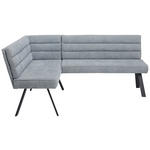 ECKBANK 140/175 cm beflockt Blau, Grau, Schwarz   - Blau/Schwarz, Design, Textil/Metall (140/175cm) - Cantus