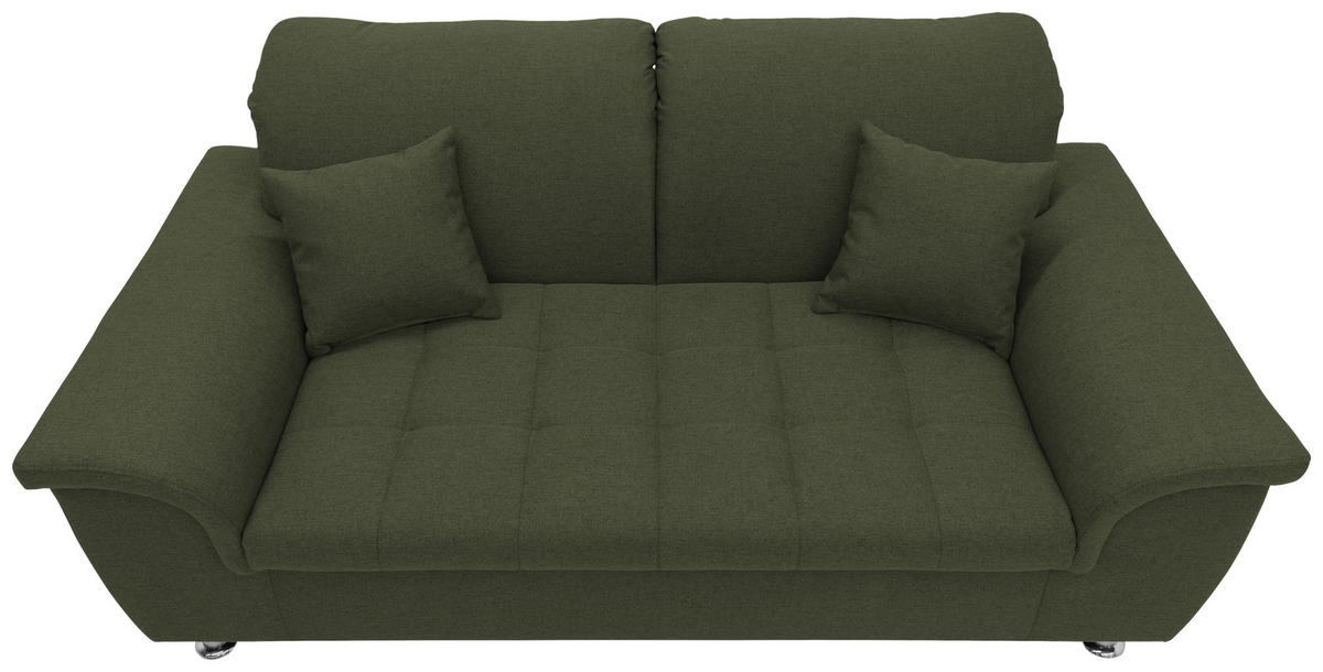 2-SITZER-SOFA in Webstoff Grün  - Chromfarben/Grün, KONVENTIONELL, Textil/Metall (190/81/97cm) - MID.YOU
