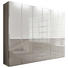 DREHTÜRENSCHRANK in Grau, Weiß - Chromfarben/Weiß, Design, Glas/Holzwerkstoff (300/236/58cm) - Novel DREHTÜRENSCHRANK in Grau, Weiß - Chromfarben/Weiß, Design, Glas/Holzwerkstoff (300/236/58cm) - Novel