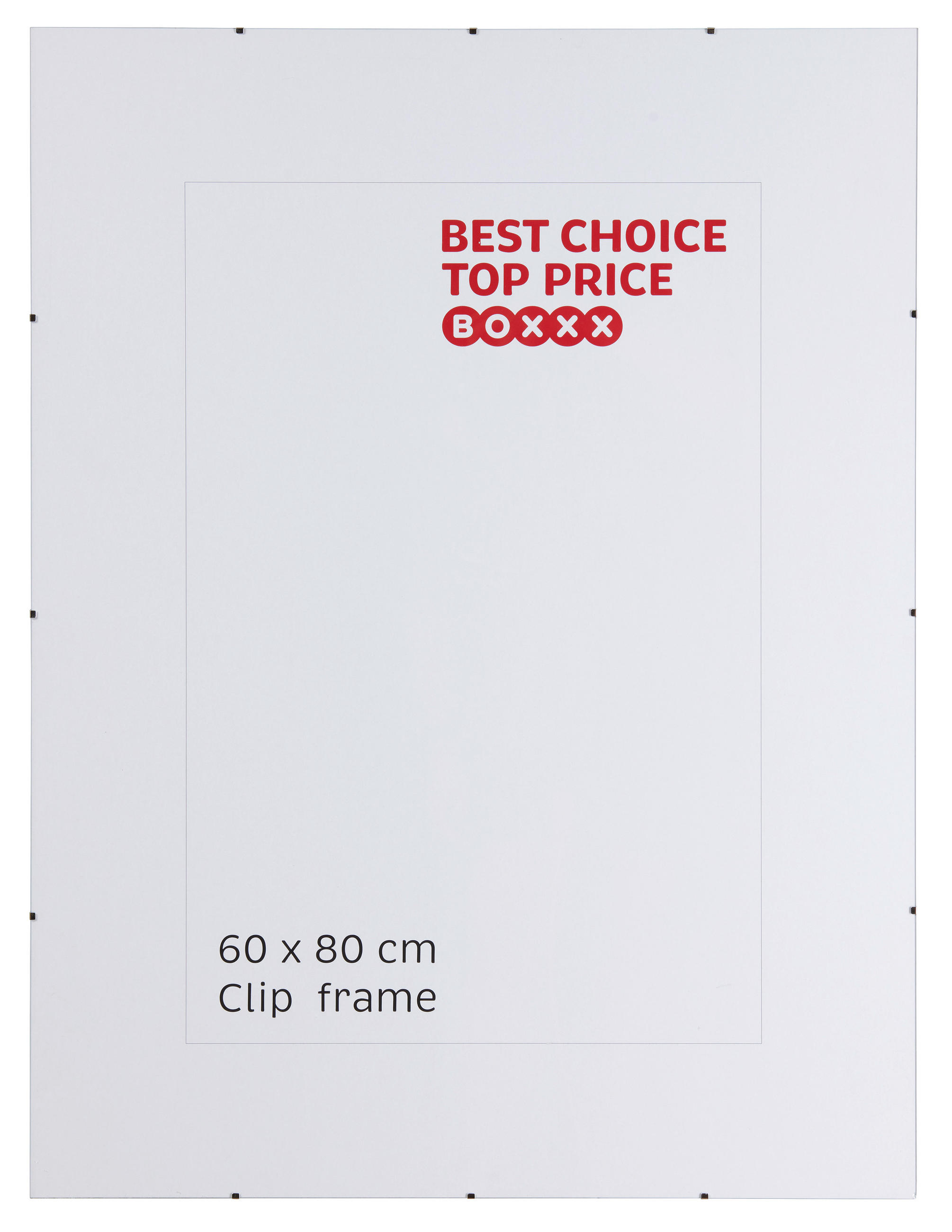 SUPORT FOTO CU CLIPSURI 60/80 cm  - străveziu, Basics, sticlă (60/80cm) - Boxxx