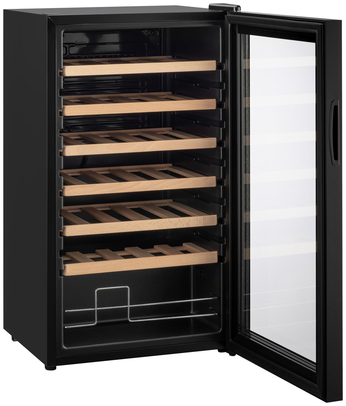 WEINKÜHLSCHRANK  - Schwarz, Basics, Glas/Holz (47,7/44/84.2cm) - Atrigo