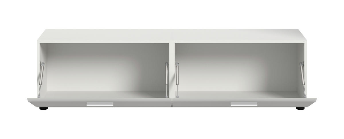 LOWBOARD  160/41/40 cm  stehend  - Weiß Hochglanz/Silberfarben, Design, Holzwerkstoff/Kunststoff (160/41/40cm) - Livetastic