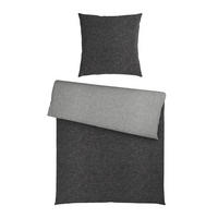 WENDEBETTWÄSCHE 2-teilig Flanell 135/200 cm  - Anthrazit, Basics, Textil (135/200cm) - Novel