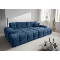 BIGSOFA in Struktur Blau  - Blau/Schwarz, MODERN, Kunststoff/Textil (304/87/155cm) - Livetastic