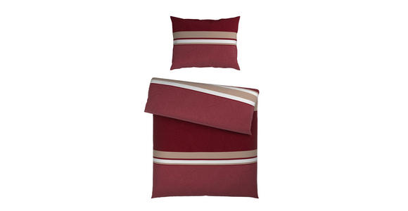 BETTWÄSCHE Mavie Satin 140/200 cm - Rot, KONVENTIONELL, Textil (140/200cm) - Novel
