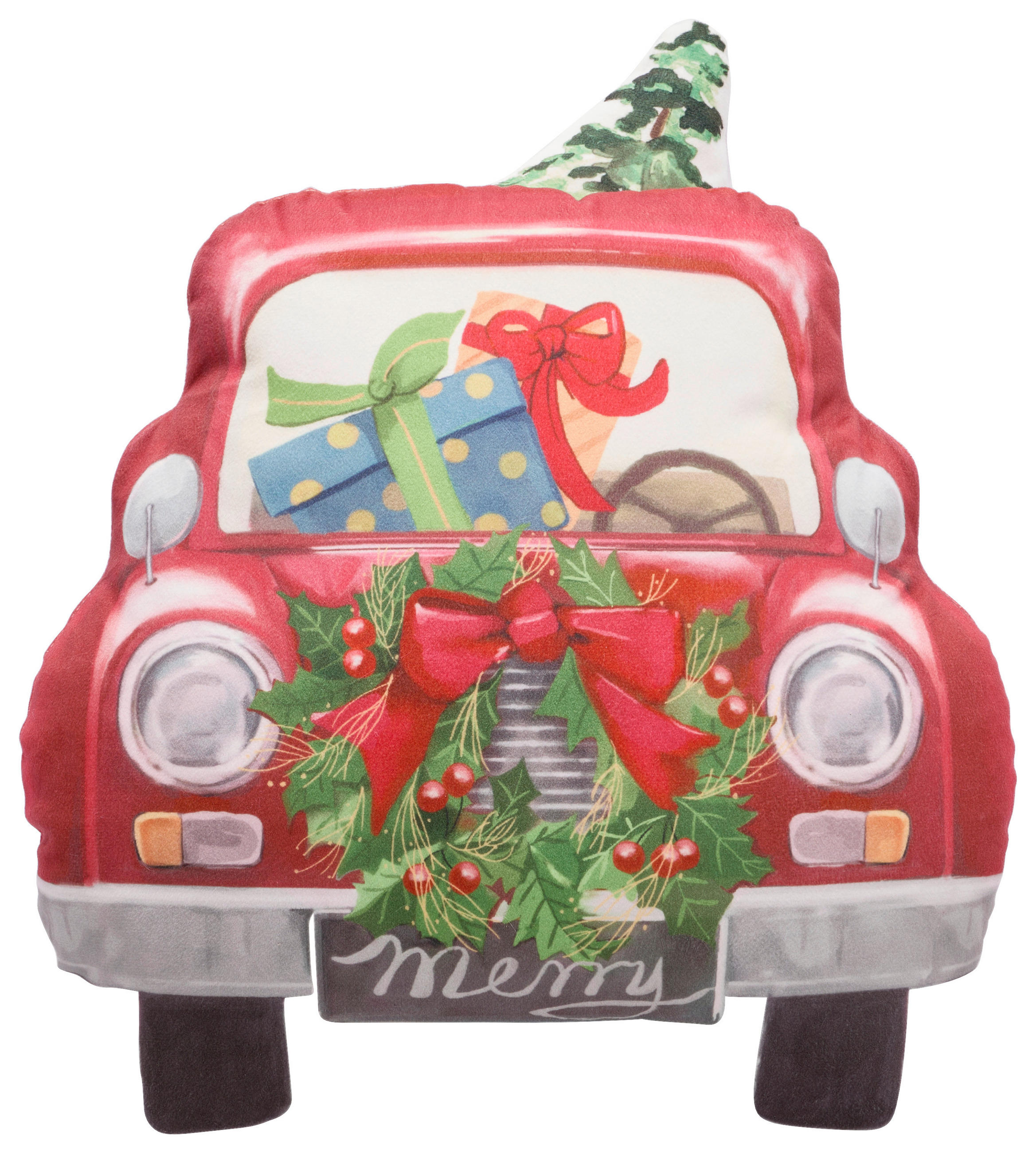ZIERKISSEN  41/32 cm   - Rot, KONVENTIONELL, Textil (41/32cm) - X-Mas