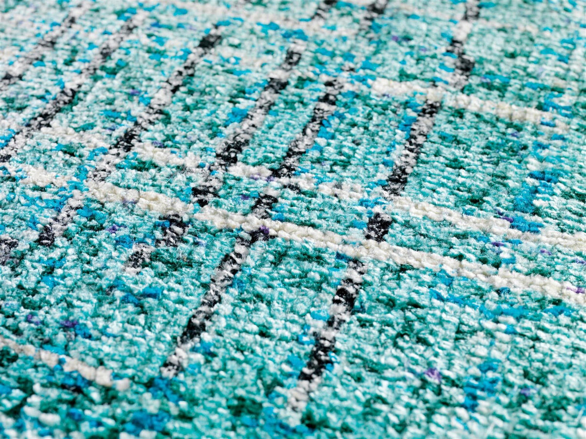FLACHWEBETEPPICH 170/240 cm  - Türkis, Basics, Textil (170/240cm) - Kayoom