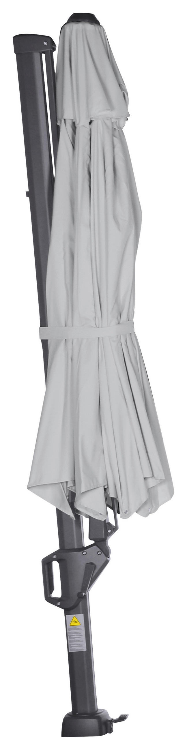 AMPELSCHIRM  350/350 cm  - Anthrazit/Grau, KONVENTIONELL, Textil/Metall (350/350cm) - Siena Garden