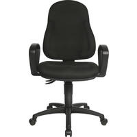 DREHSTUHL Webstoff Schwarz  - Schwarz, Basics, Kunststoff/Textil (46/100-118/45cm) - Topstar