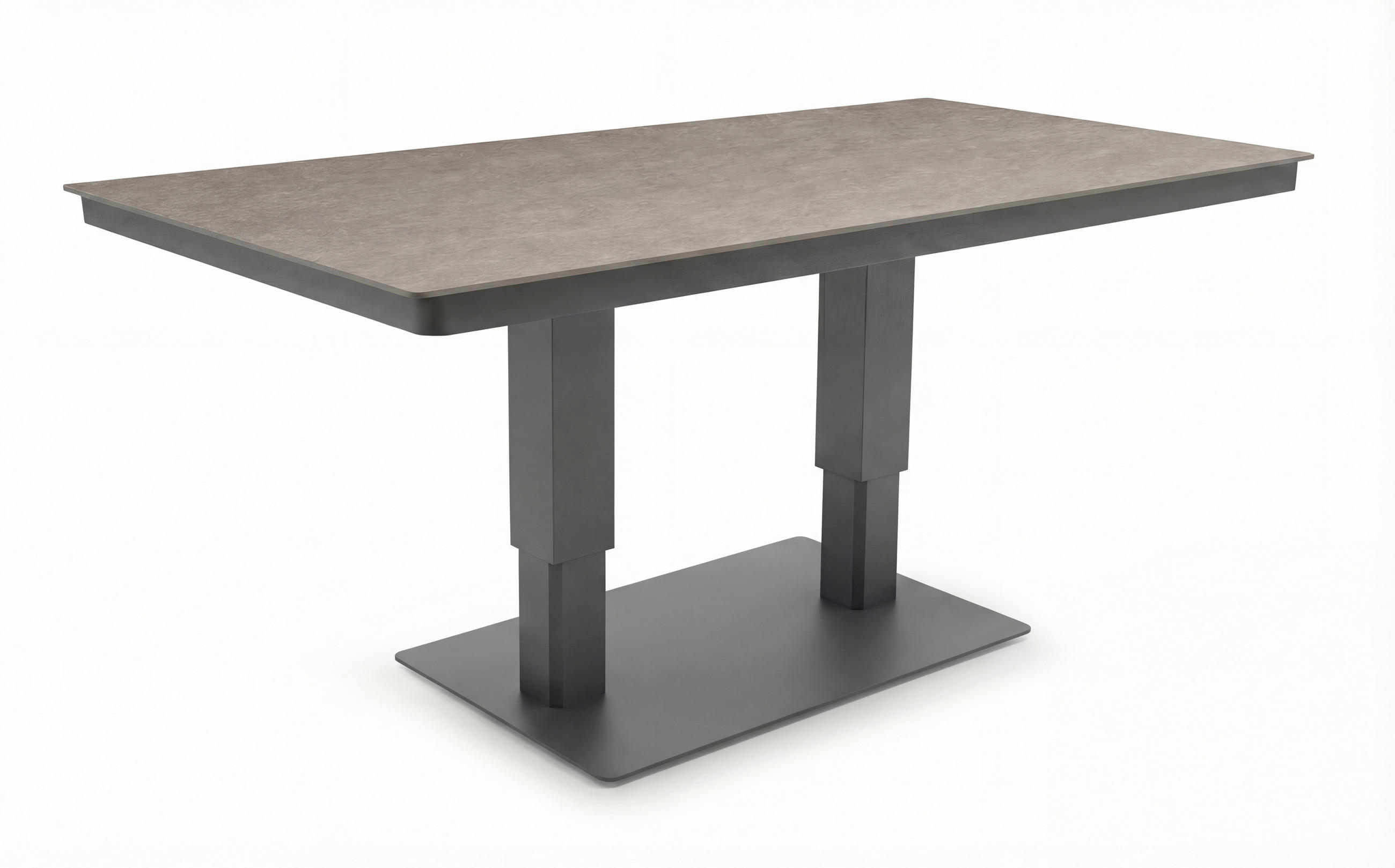 LOUNGETISCH  - Anthrazit/Grau, Basics, Kunststoff/Metall (160/90/52-72cm) - Tierra Outdoor